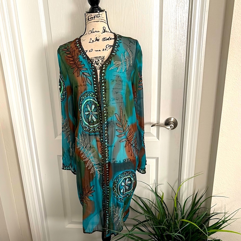 Indigo Moon Elegant Sheer Duster